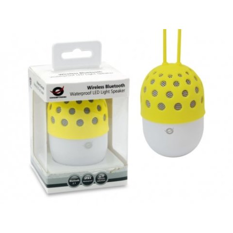 Altavoz Bluetooth Portable Conceptronic Con Luz Led Cspkbtwphly Color Amarillo