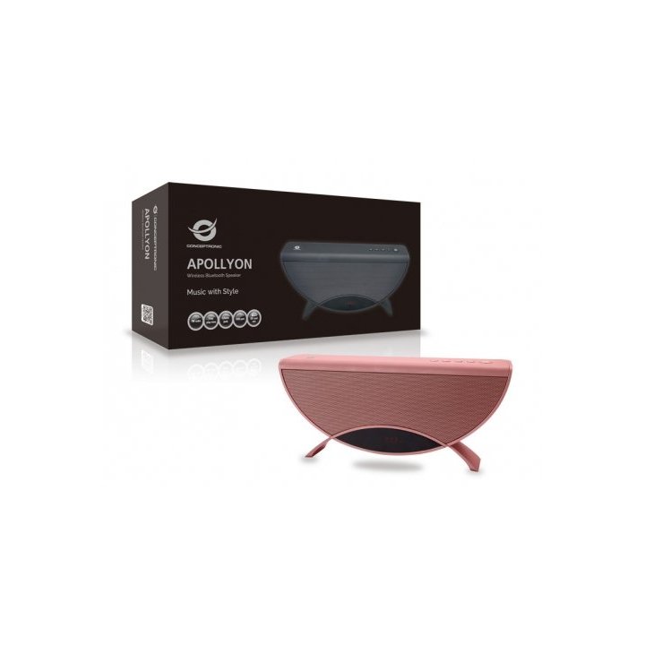 Altavoz Bluetooth Portable Conceptronic Apollyon Color Rojo Reproduce Mp3 Desde Usb microsd Radio Fm Manos Libres 10w