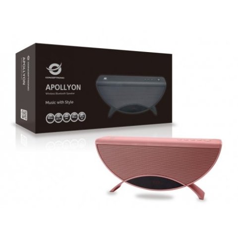 Altavoz Bluetooth Portable Conceptronic Apollyon Color Rojo Reproduce Mp3 Desde Usb microsd Radio Fm Manos Libres 10w