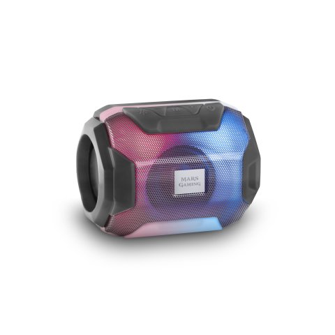 Altavoz Bluetooth Portable Mars Gaming Msbax Black 10w Radio Fm, Puerto Usb Y Microsd Iluminacion Rgb 8 Efectos