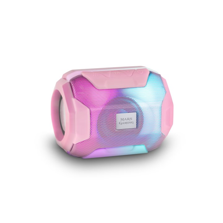 Altavoz Bluetooth Portable Mas Gaming Msbax Pink 10w Radio Fm, Puerto Usb Y Microsd Iluminacion Rgb 8 Efectos