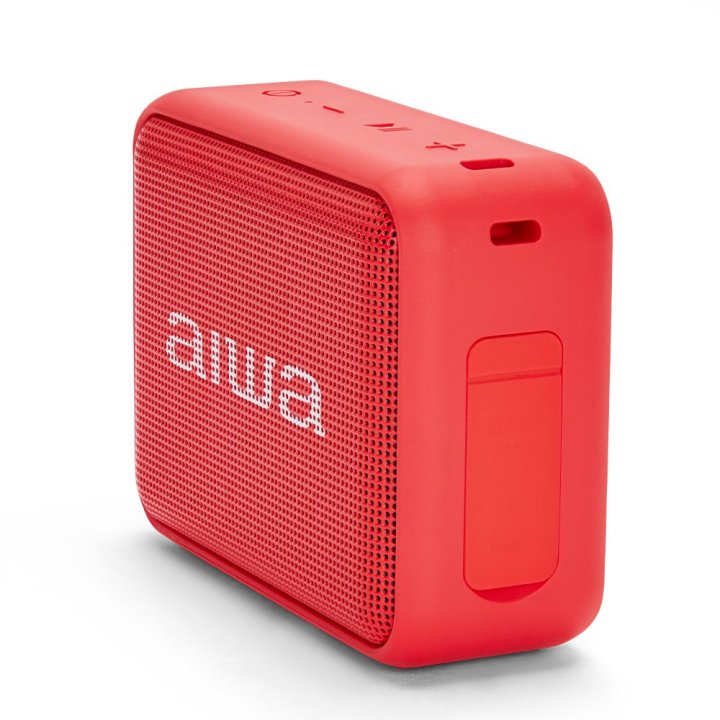 Altavoz Bluetooth Portable Aiwa Bs-200 Red Bt 5.0 Tws Micro Integrado 6w Rms Ipx6 Lector Usb Radio Fm Bateria 2000mah