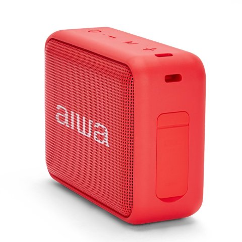 Altavoz Bluetooth Portable Aiwa Bs-200 Red Bt 5.0 Tws Micro Integrado 6w Rms Ipx6 Lector Usb Radio Fm Bateria 2000mah