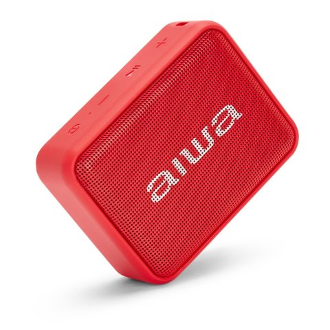 Altavoz Bluetooth Portable Aiwa Bs-200 Red Bt 5.0 Tws Micro Integrado 6w Rms Ipx6 Lector Usb Radio Fm Bateria 2000mah