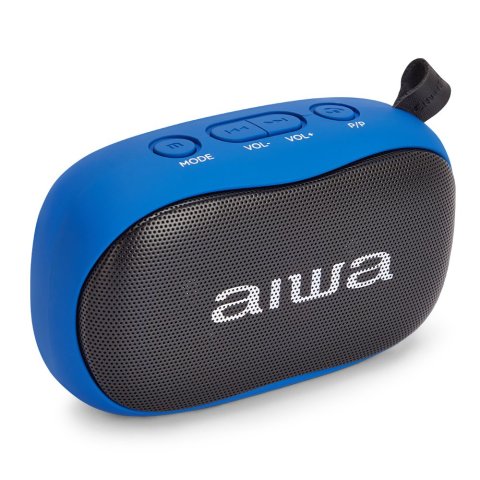 Altavoz Bluetooth Portable Aiwa Bs-110 Blue Bt 5.0 Micro Integrado 2x5w Rms Lector Usb microsd Bateria 1200mah