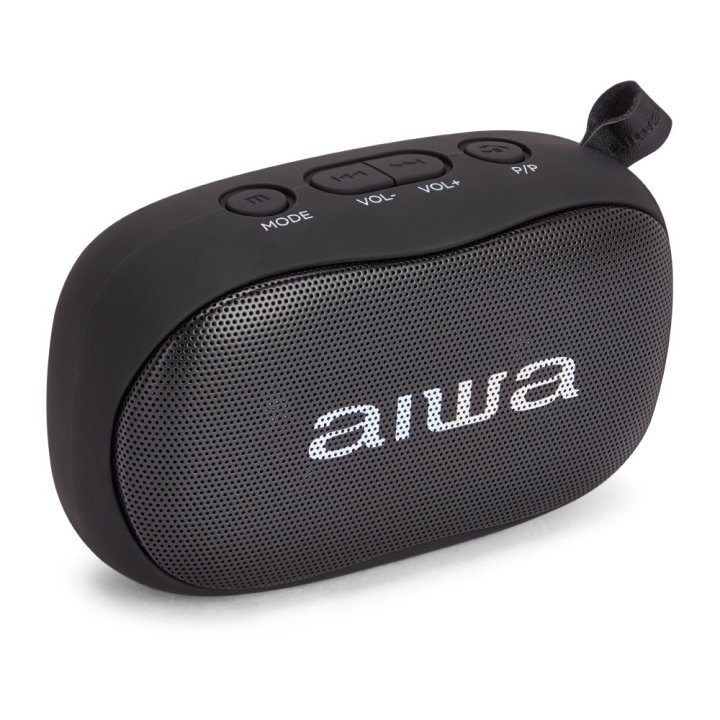 Altavoz Bluetooth Portable Aiwa Bs-110 Black Bt 5.0 Micro Integrado 2x5w Rms Lector Usb microsd Bateria 1200mah