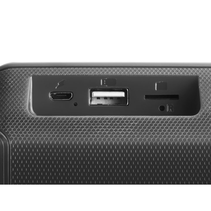 Altavoz Bluetooth Portable Mars Gaming Msbax Black 10w Radio Fm, Puerto Usb Y Microsd Iluminacion Rgb 8 Efectos