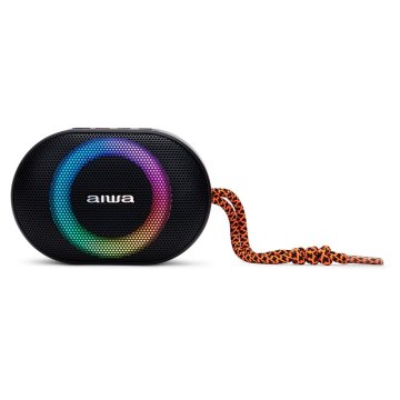 Altavoz Bluetooth Portable Aiwa Bst-330 Black Bt 5.0 Tws Micro Integrado 10w Rms Hyperbass Ipx6 Iluminacion Rgb Bateria 1500m