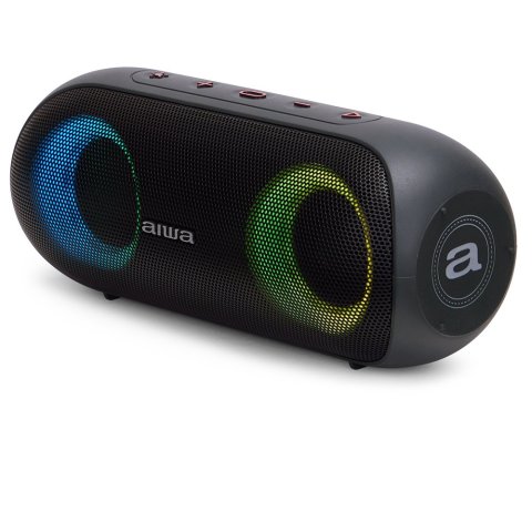 Altavoz Bluetooth Portable Aiwa Bst-650mg Gris Bt 5.0 Tws Micro Integrado 2x10w Rms Hyperbass Ipx6 Iluminacion Rgb Bateria 20