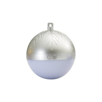 Altavoz Bluetooth Navidad Conceptronic Tariq Bola De Navidad Con Luz Led Tws Color Plata 2