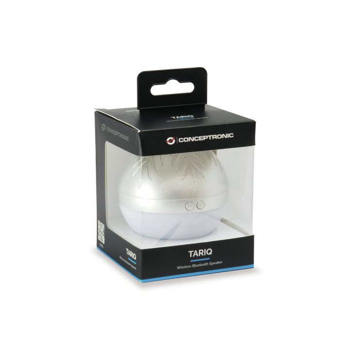 Altavoz Bluetooth Navidad Conceptronic Tariq Bola De Navidad Con Luz Led Tws Color Plata