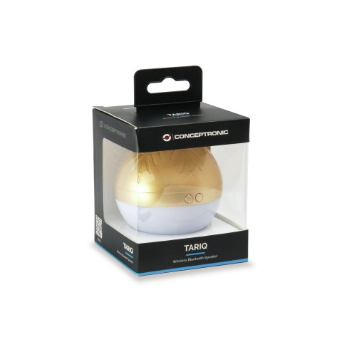 Altavoz Bluetooth Navidad Conceptronic Tariq Bola De Navidad Con Luz Led Tws Color Dorado