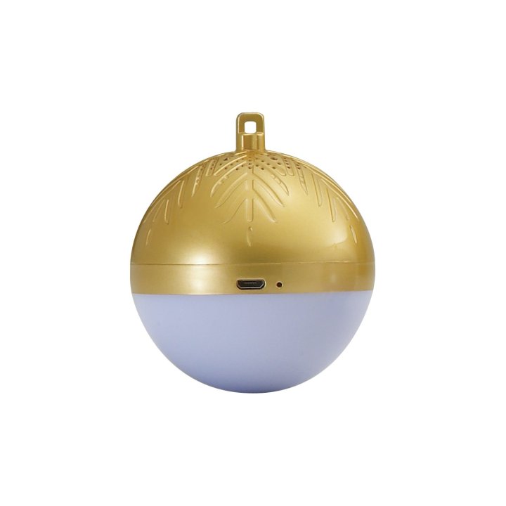 Altavoz Bluetooth Navidad Conceptronic Tariq Bola De Navidad Con Luz Led Tws Color Dorado