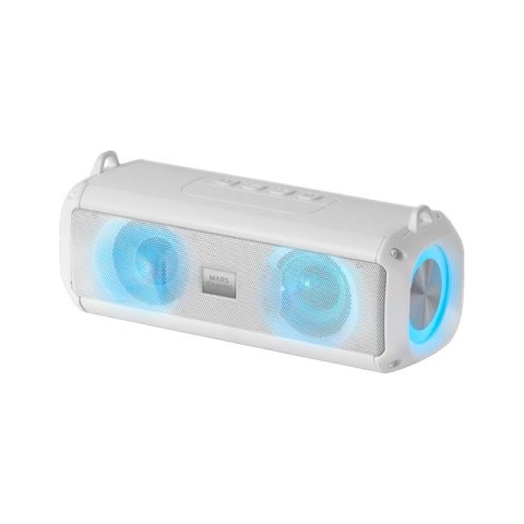 Altavoz Bluetooth Portable Mars Gaming Msb-xtw Blanco Aux microsd usb fm 20w Potencia Rgb Flow Bateria 2000ma