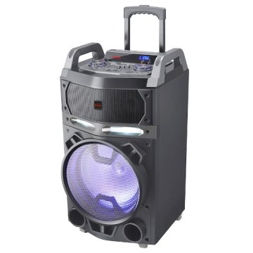 Altavoz Bluetooth Trolley Aiwa Kbtus-700 Bluetooth 4.2 Salida 80w Rms Bateria 7000mah Radio Fm 2 Microfonos Inalambricos Incl