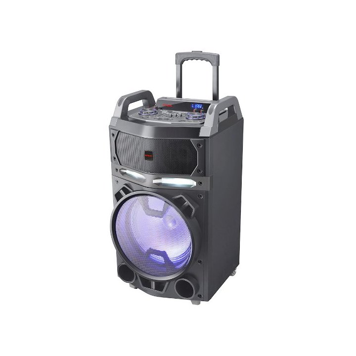 Altavoz Bluetooth Trolley Aiwa Kbtus-700 Bluetooth 4.2 Salida 80w Rms Bateria 7000mah Radio Fm 2 Microfonos Inalambricos Incl
