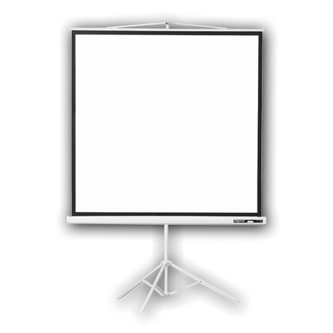 Pantalla Con Tripode Approx (100") 180x180 Para Proyector, Tela Blanco Mate Y Trasera Negra Opaca