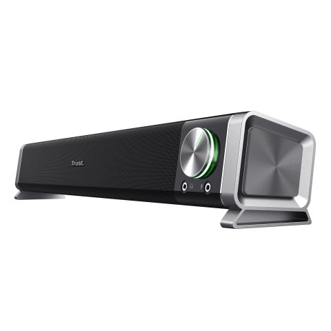 Barra De Sonido Trust Asto Horizontal 12w Control De Volumen Conexion Auricular Y Microfono 21046