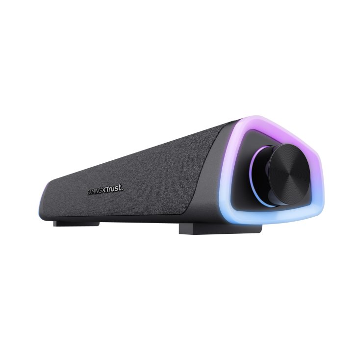 Barra De Sonido Trust Gxt Axon Rgb Illuminated 12w Cable Auxiliar Para Audio Usb Para Alimentacion 24482