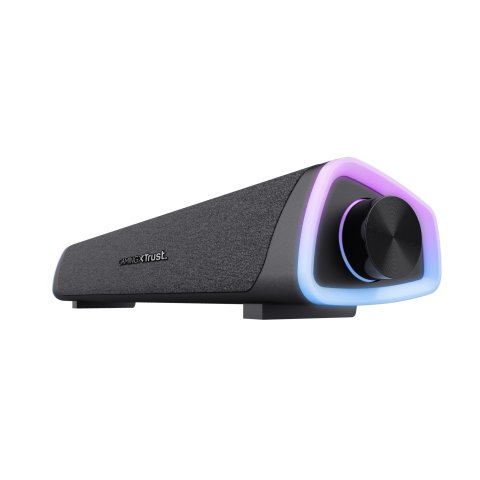 Barra De Sonido Trust Gxt Axon Rgb Illuminated 12w Cable Auxiliar Para Audio Usb Para Alimentacion 24482