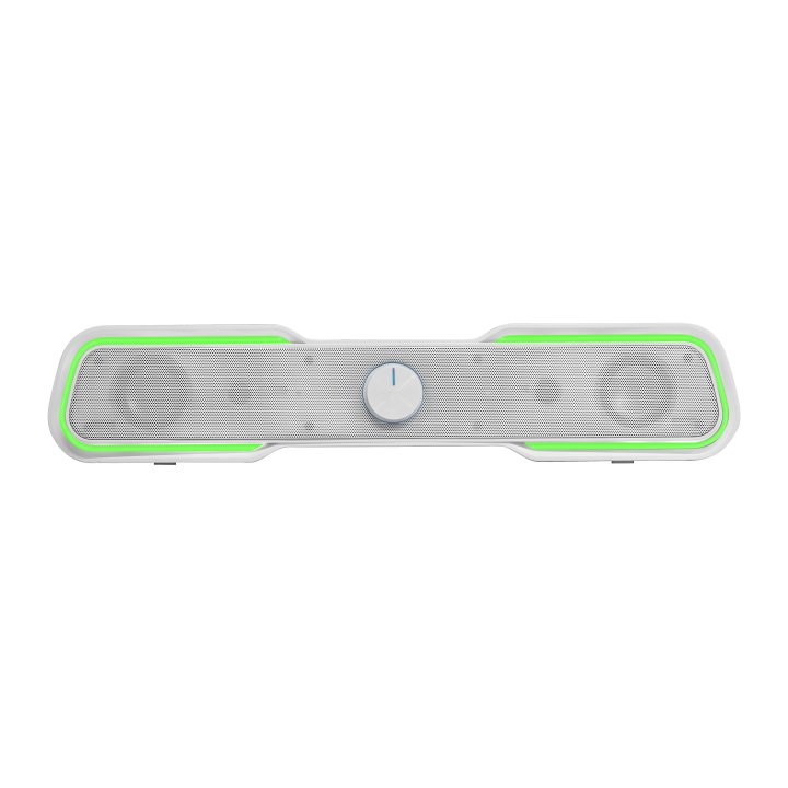 Barra De Sonido Bluetooth Mars Gaming Msbx White 10w Rms Iluminacion Rgb Dinamico Procesador Dsp
