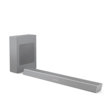 Barra De Sonido Philips 2.1 Tab8505 10 Plata Hdmi Arc Bluetooth 200w Rms Subwoofer Inalambrico 100w Dolby Atmos Asistente De 