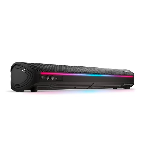 Barra De Sonido Bluetooth Energy Sistem Esg 2 Sonar Black Bt5.0 Jack 3.5mm 10w Rms Luz Rgb
