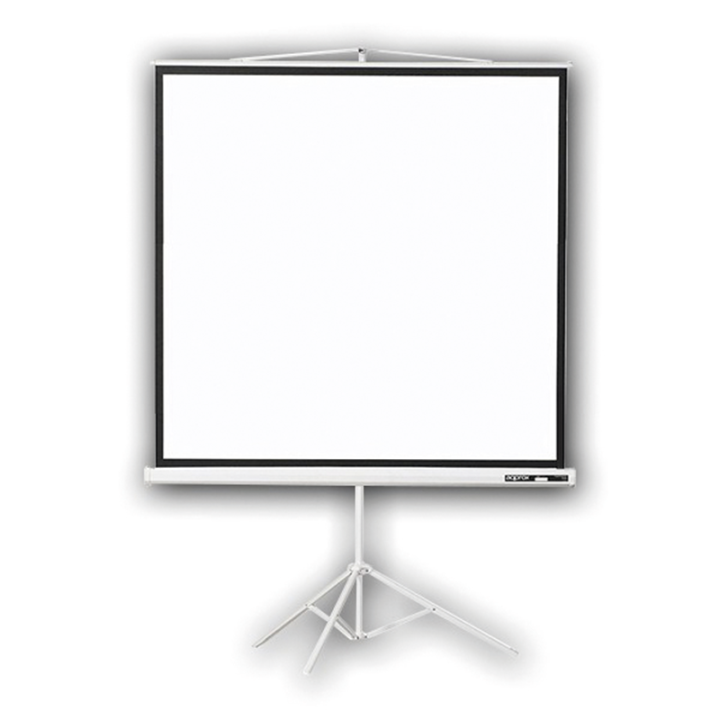 Pantalla Con Tripode Approx (111") 200x200 Para Proyectar, Tela Blanco Mate Y Trasera Negra Opaca