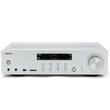 Amplificador Bluetooth Aiwa Amu-120bt Silver Estereo De 120w Rms 7 Entradas Analogicas Phono Y Bt 5.0 Usb sd