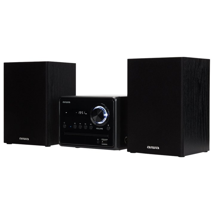 Micro Cadena De Musica Aiwa Msbtu-300 Bluetooth 4.2 Reproductor De Cd   Usb Radio Fm 2 Altavoces 10+10w Rms