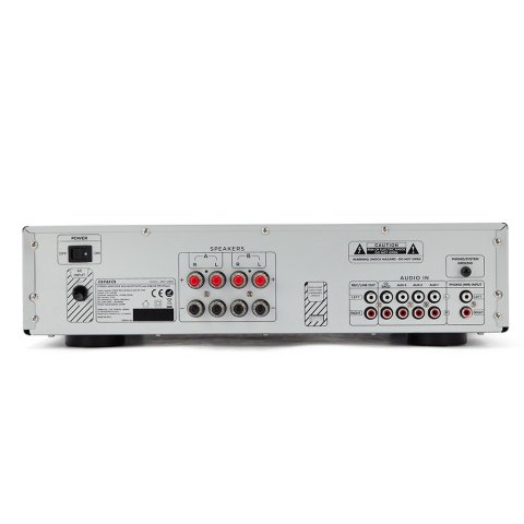 Amplificador Bluetooth Aiwa Amu-120bt Silver Estereo De 120w Rms 7 Entradas Analogicas Phono Y Bt 5.0 Usb sd