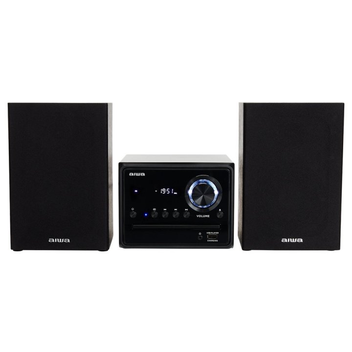 Micro Cadena De Musica Aiwa Msbtu-300 Bluetooth 4.2 Reproductor De Cd   Usb Radio Fm 2 Altavoces 10+10w Rms