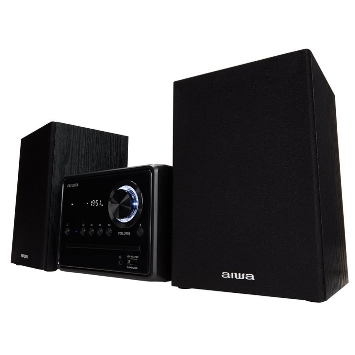 Micro Cadena De Musica Aiwa Msbtu-300 Bluetooth 4.2 Reproductor De Cd   Usb Radio Fm 2 Altavoces 10+10w Rms