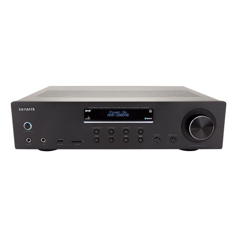 Amplificador Bluetooth Aiwa Amr-200dab bk Black Dab+ 200w Rms 7 Entradas Analogicas Fm usb sd