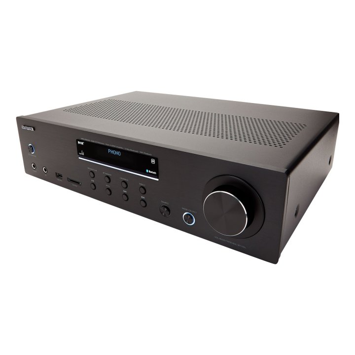 Amplificador Bluetooth Aiwa Amr-200dab bk Black Dab+ 200w Rms 7 Entradas Analogicas Fm usb sd