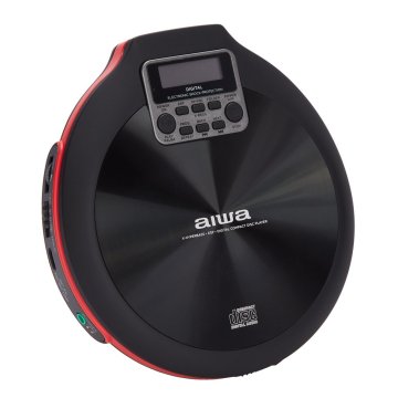 Cd Portatil Aiwa Pcd-810rd X-hyperbass System Lector Cd cdr mp3 Bateria Recargable Por Usb Color Negro rojo 2