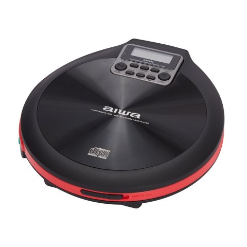 Cd Portatil Aiwa Pcd-810rd X-hyperbass System Lector Cd cdr mp3 Bateria Recargable Por Usb Color Negro rojo