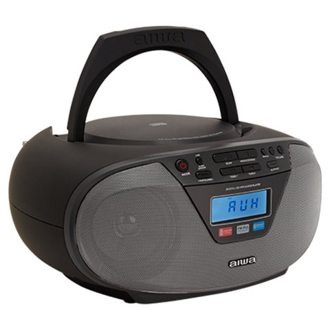 Radio Cd Bluetooth Portable Aiwa Boombox Bbtu-400bk Negro 6w Rms Bt Mp3 Usb Y Jack 3.5mm