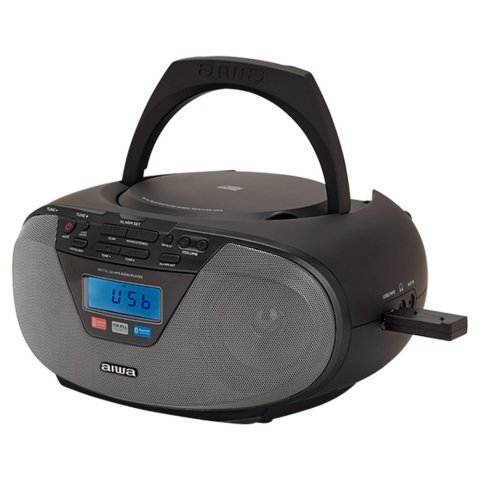 Radio Cd Bluetooth Portable Aiwa Boombox Bbtu-400bk Negro 6w Rms Bt Mp3 Usb Y Jack 3.5mm