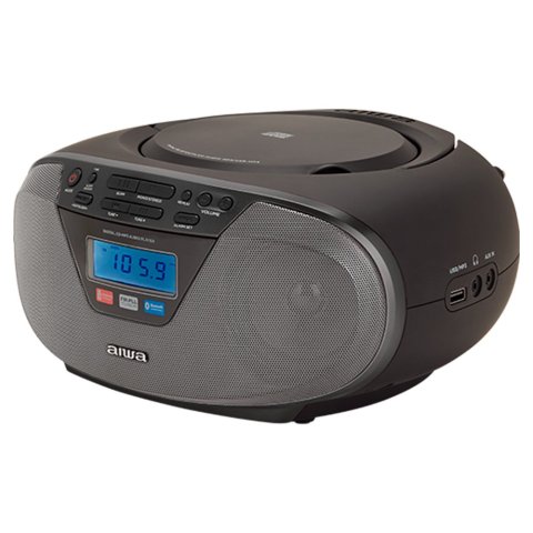 Radio Cd Bluetooth Portable Aiwa Boombox Bbtu-400bk Negro 6w Rms Bt Mp3 Usb Y Jack 3.5mm