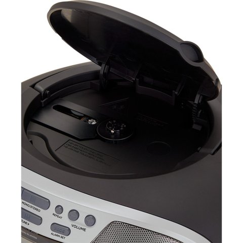Radio Cd Bluetooth Portable Aiwa Boombox Bbtu-400sl Plata 6w Rms Bt Mp3 Usb Y Jack 3.5mm