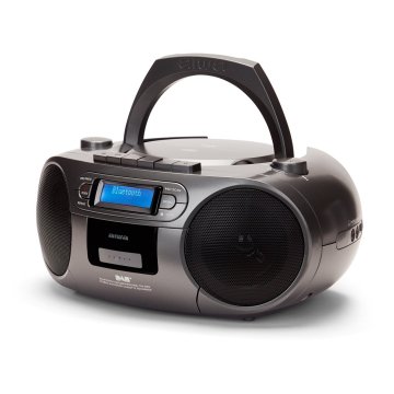 Radio Cd Bluetooth Portable Aiwa Boombox Bbtc-660dab Plata Radio 6w Rms Bt Radio Fm Mp3 Casetes Usb  2