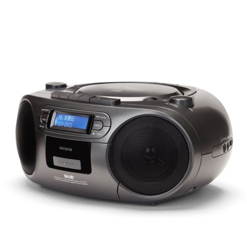 Radio Cd Bluetooth Portable Aiwa Boombox Bbtc-660dab Plata Radio 6w Rms Bt Radio Fm Mp3 Casetes Usb 