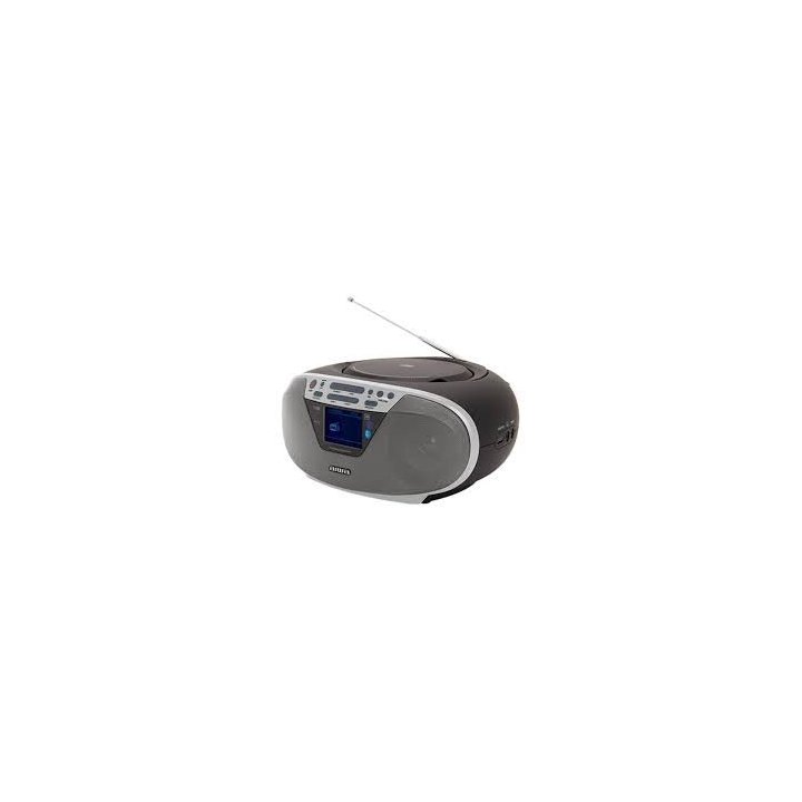 Radio Cd Bluetooth Portable Aiwa Boombox Bbtu-500dab/bk Negro 6w Rms Bt Mp3 Usb Y Jack 3.5mm