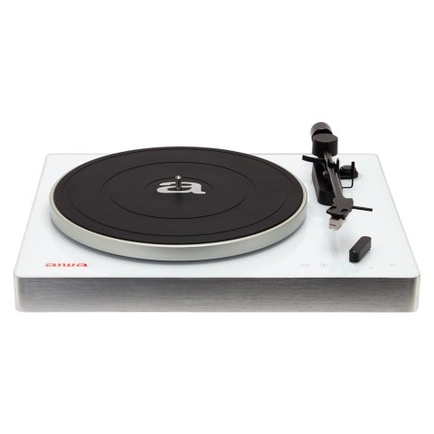 Tocadiscos Bluetooth Aiwa Apx-680bt White Alta Precision Bt 5.0 Plato De Metal 27.5cm Tres Velocidades 33, 1 3 ,45 Rpm Lector