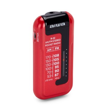 Radio Analogica Mini Aiwa R-22rd Am fm Hyperbass Color Rojo 2