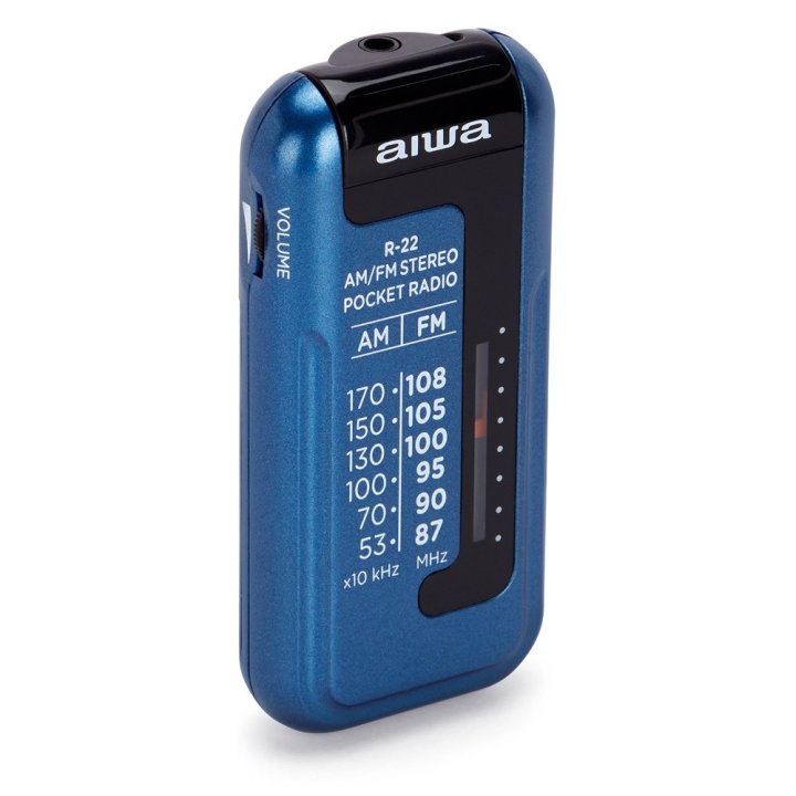 Radio Analogica Mini Aiwa R-22bl Am fm Hyperbass Color Azul