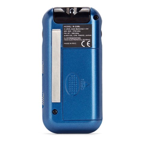 Radio Analogica Mini Aiwa R-22bl Am fm Hyperbass Color Azul