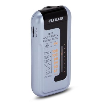 Radio Analogica Mini Aiwa R-22sl Am fm Hyperbass Color Silver 2