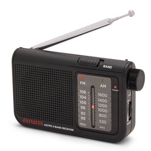 Radio Analogica Con Altavoz Aiwa Rs-55 Black Sintonizador Analogico Altavoz Integrado Y Jack 3.5mm